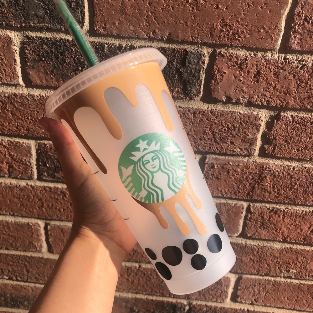Custom bubble milk tea boba Starbucks cup